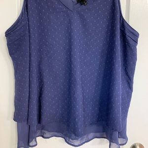 Sleeveless blouse periwinkle blue